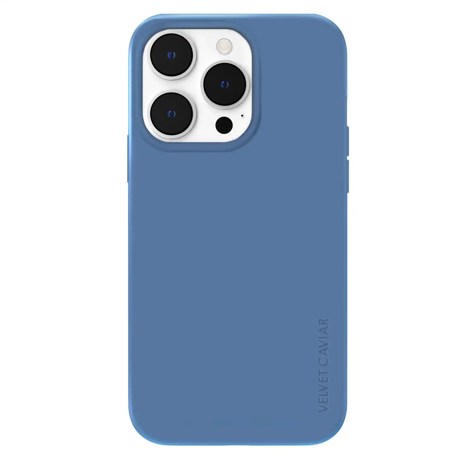 Linen Blue Silicone iPhone Case