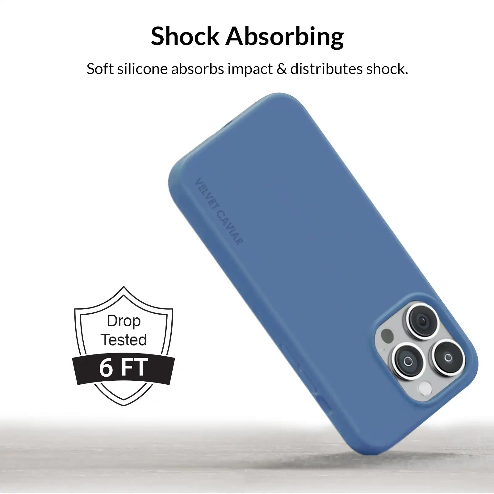Linen Blue Silicone iPhone Case