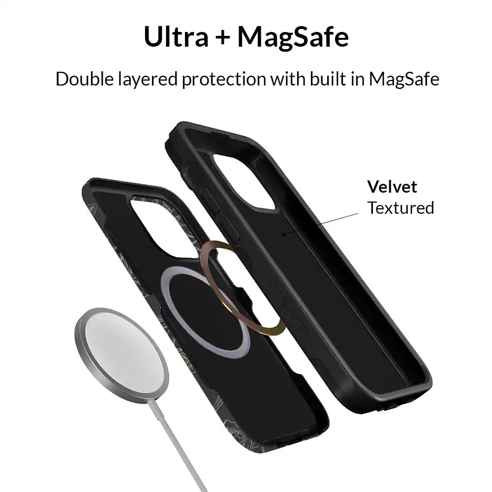Floral Rose Gold Chrome iPhone Case