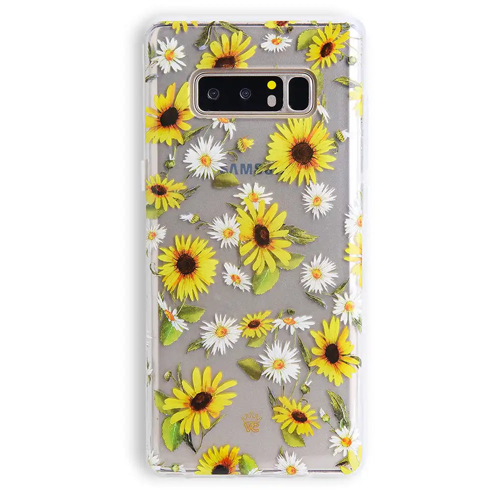Sunflower Daisy Clear Samsung Galaxy Case