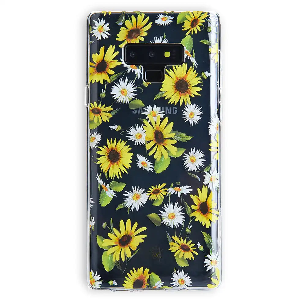 Sunflower Daisy Clear Samsung Galaxy Case