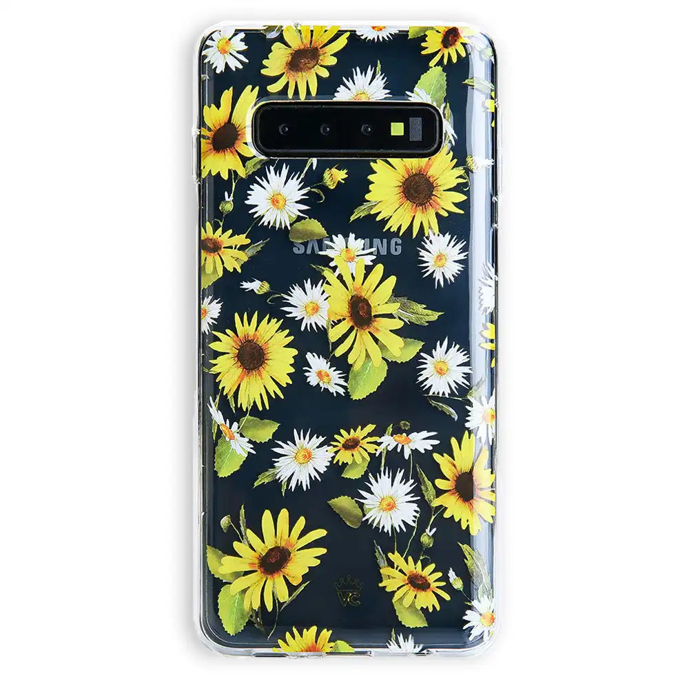 Sunflower Daisy Clear Samsung Galaxy Case