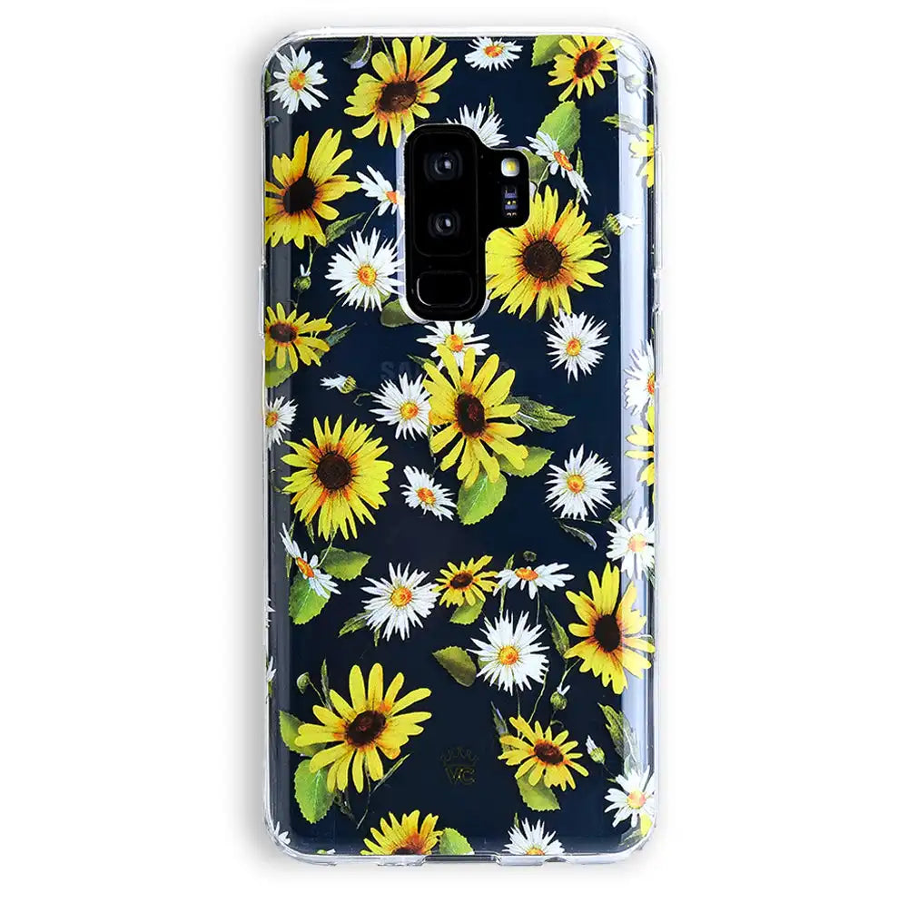 Sunflower Daisy Clear Samsung Galaxy Case