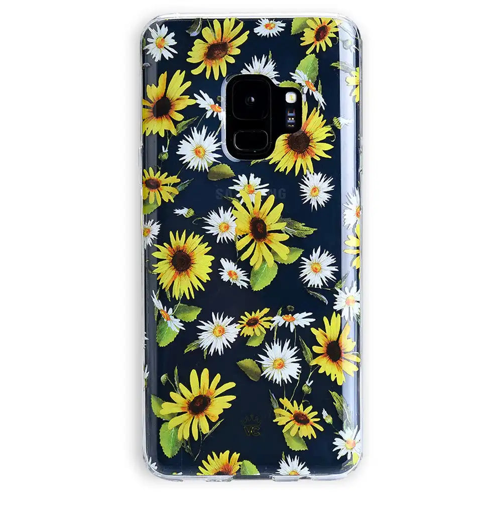 Sunflower Daisy Clear Samsung Galaxy Case