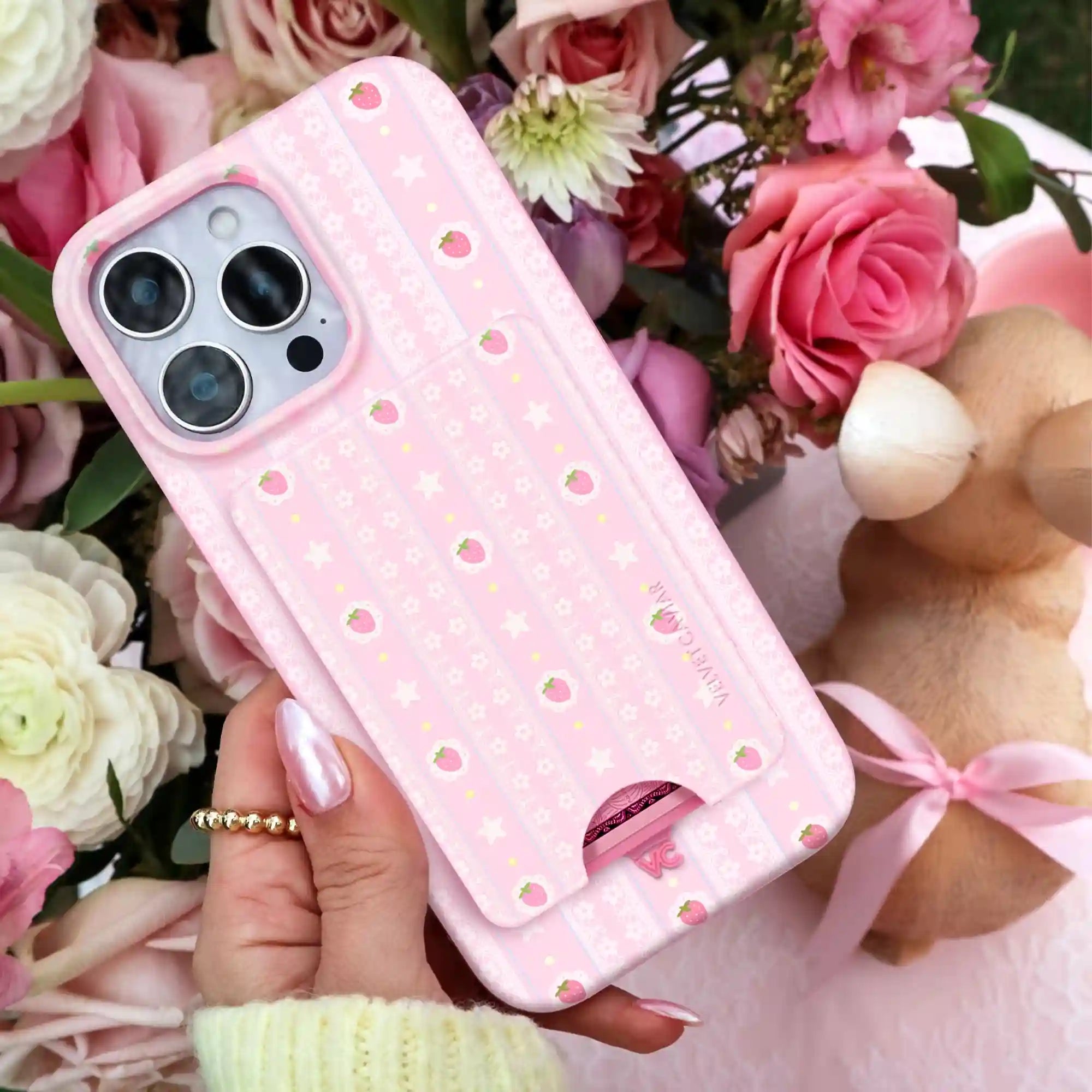 Strawberry Macaron MagSafe Wallet