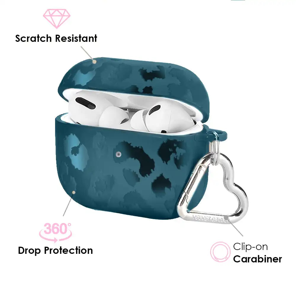 Metallic Navy Leopard AirPod Case