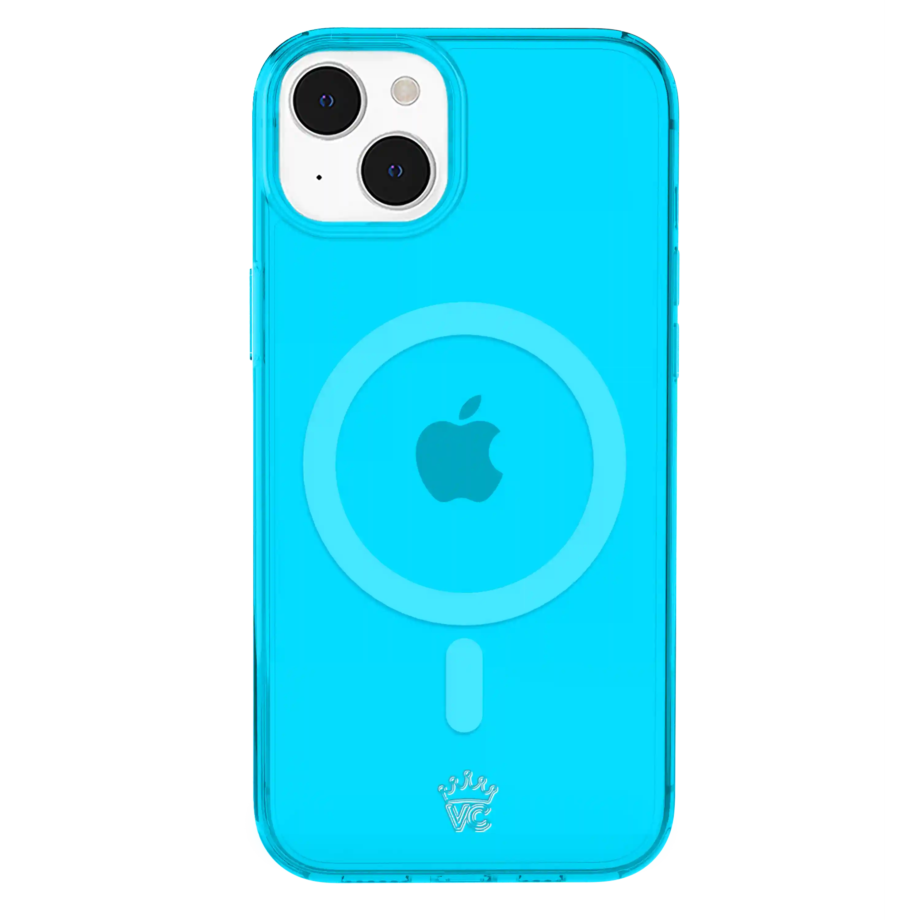 Neon Blue Clear iPhone Case