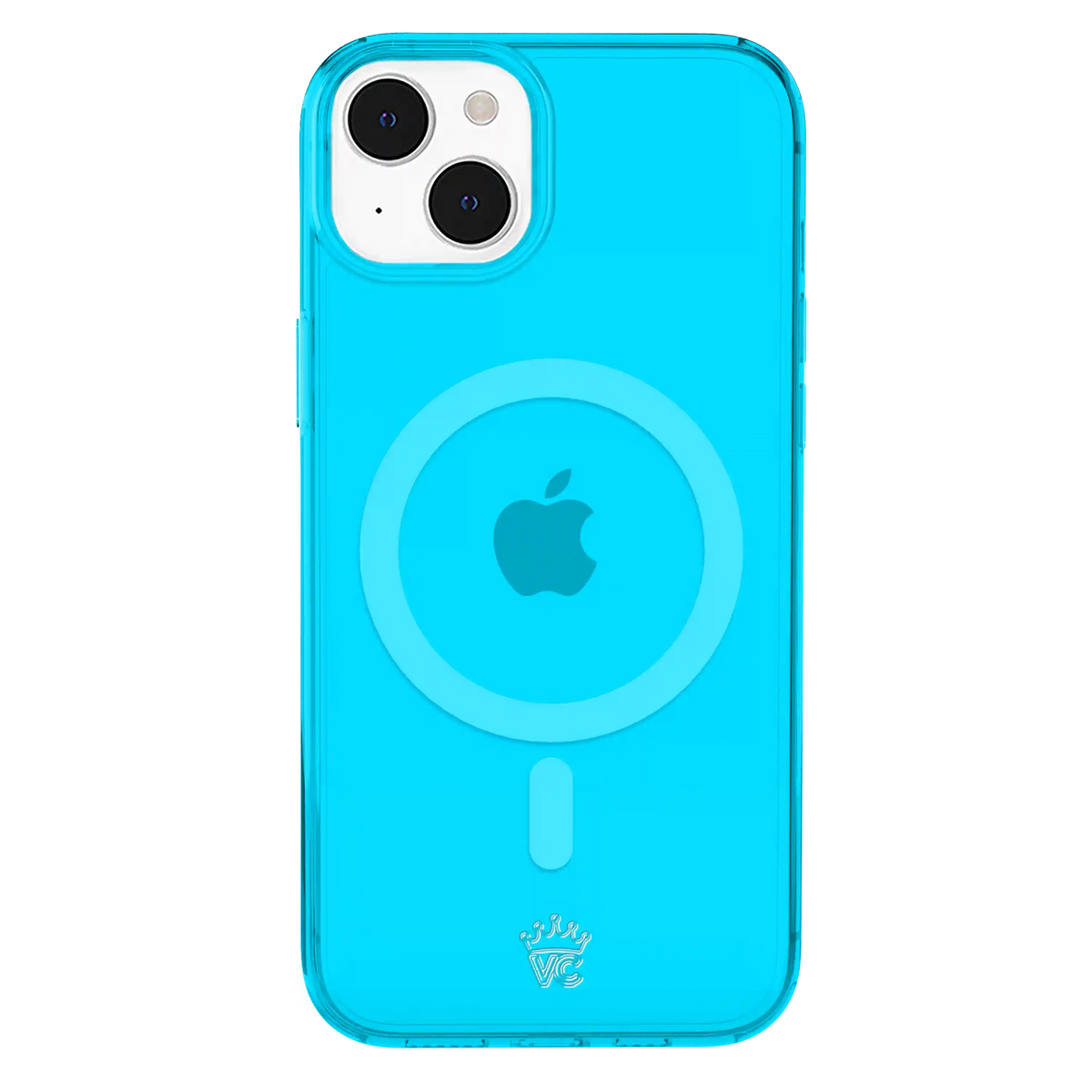 Neon Blue Clear iPhone Case