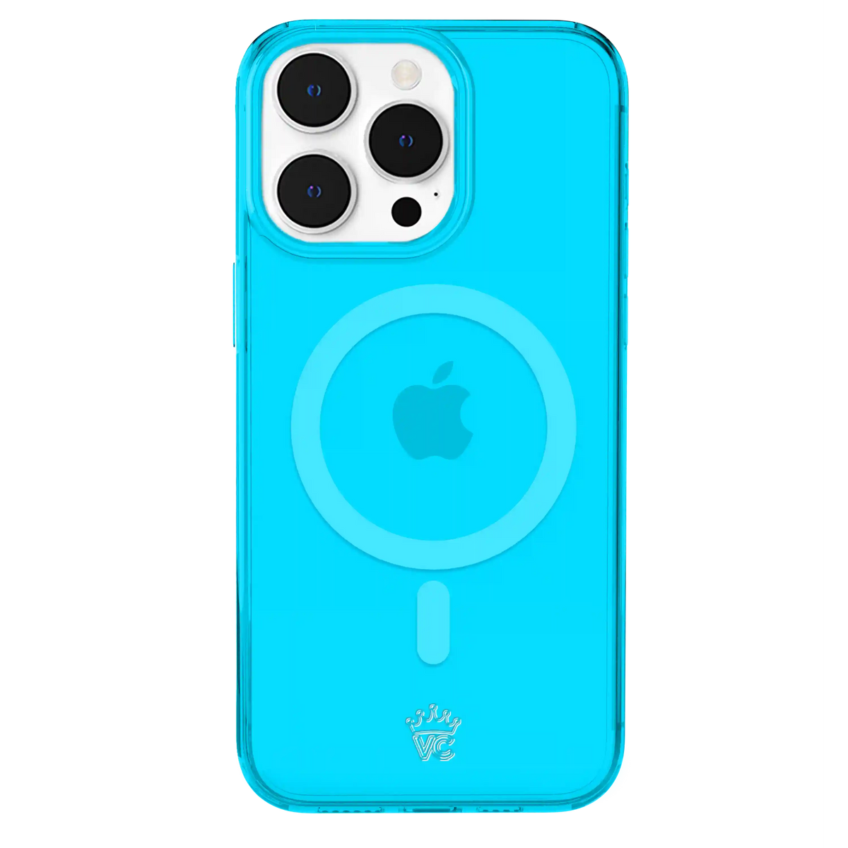 Neon Blue Clear iPhone Case
