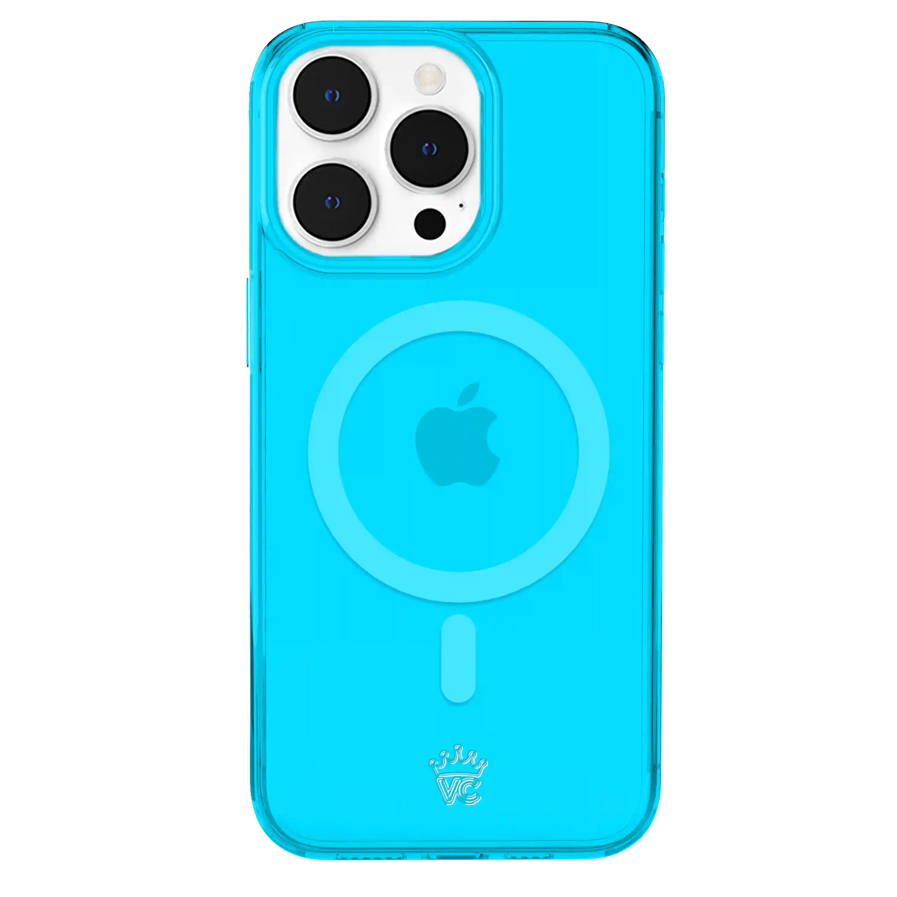 Neon Blue Clear iPhone Case