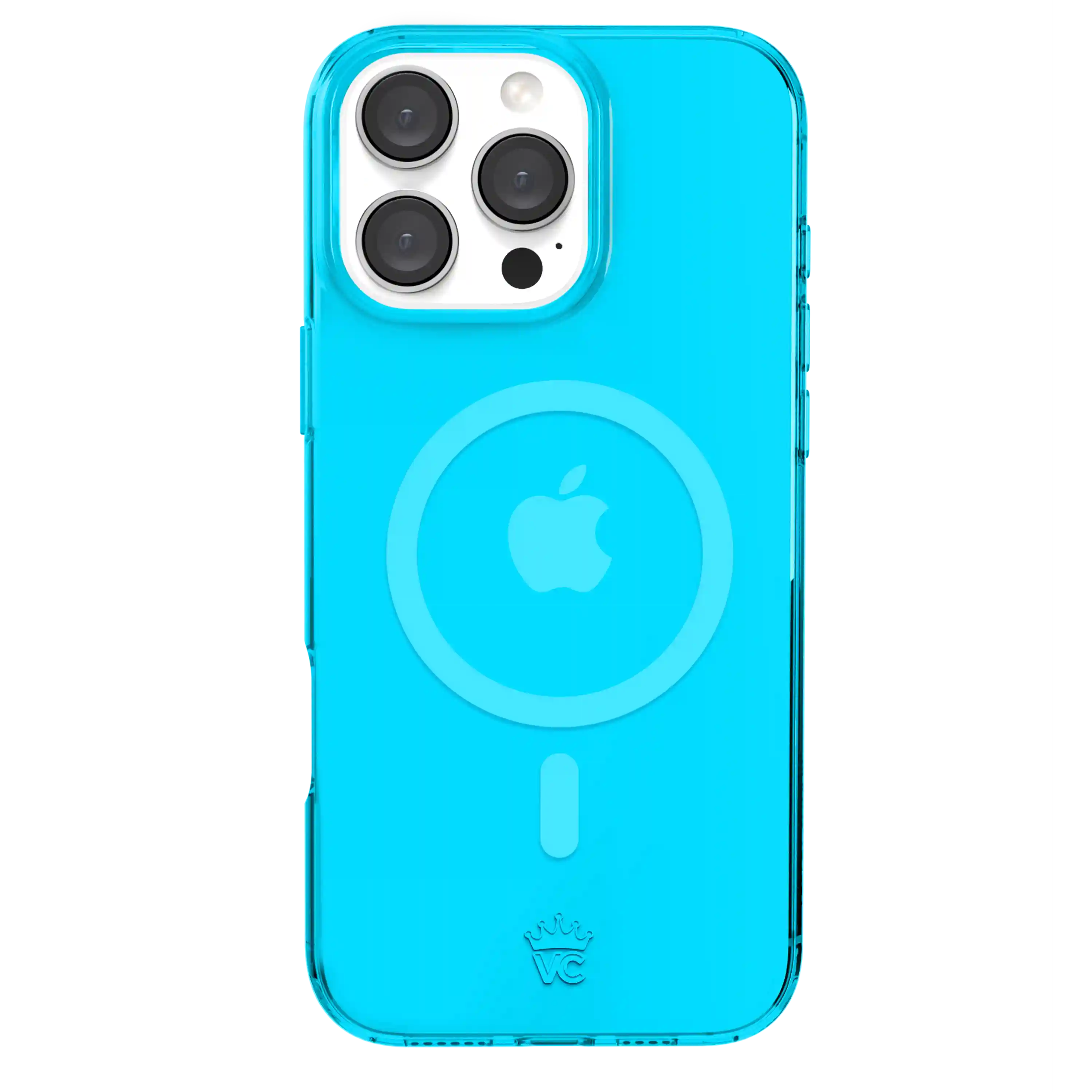 Neon Blue Clear iPhone Case