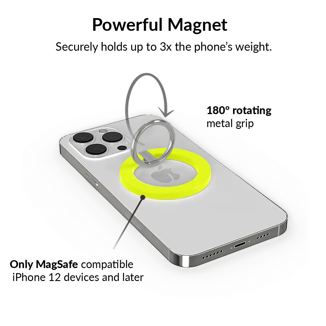 Neon Yellow MagSafe Grip Ring