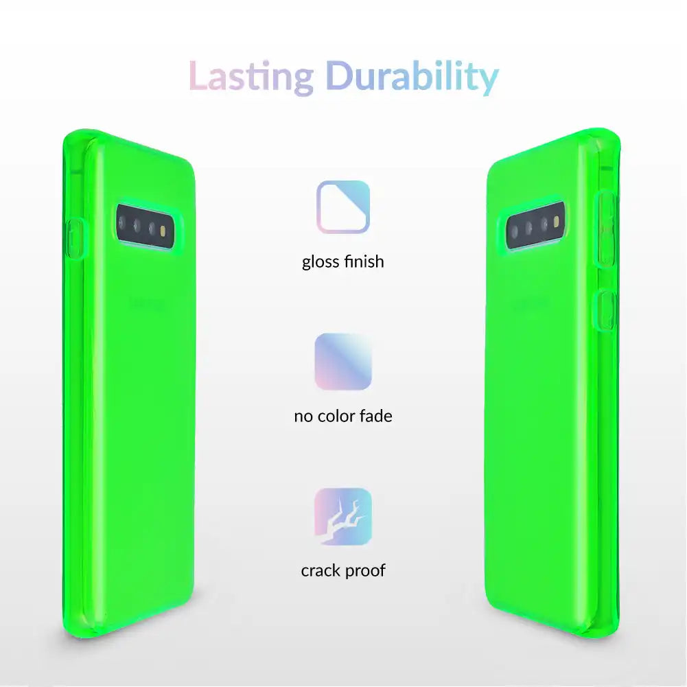 Neon Green Clear Samsung Case