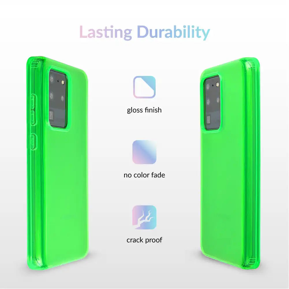 Neon Green Clear Samsung Case
