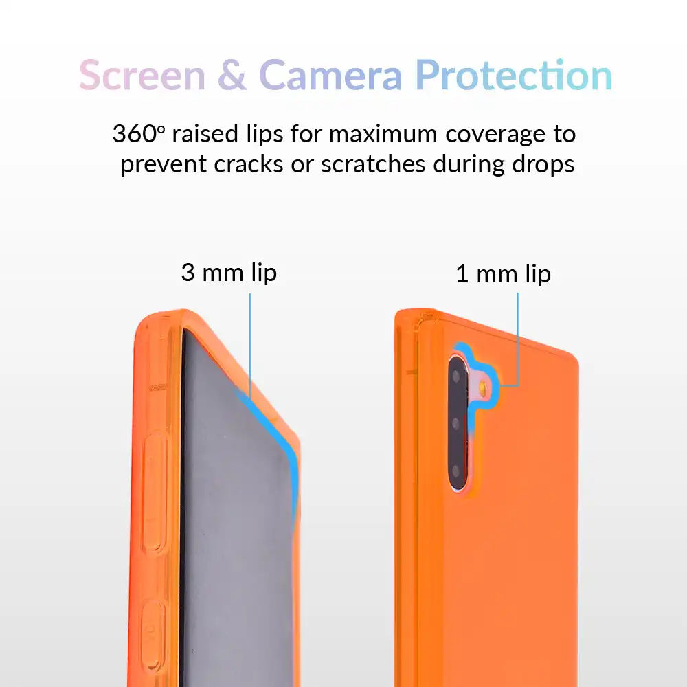 Neon Orange Clear Samsung Case