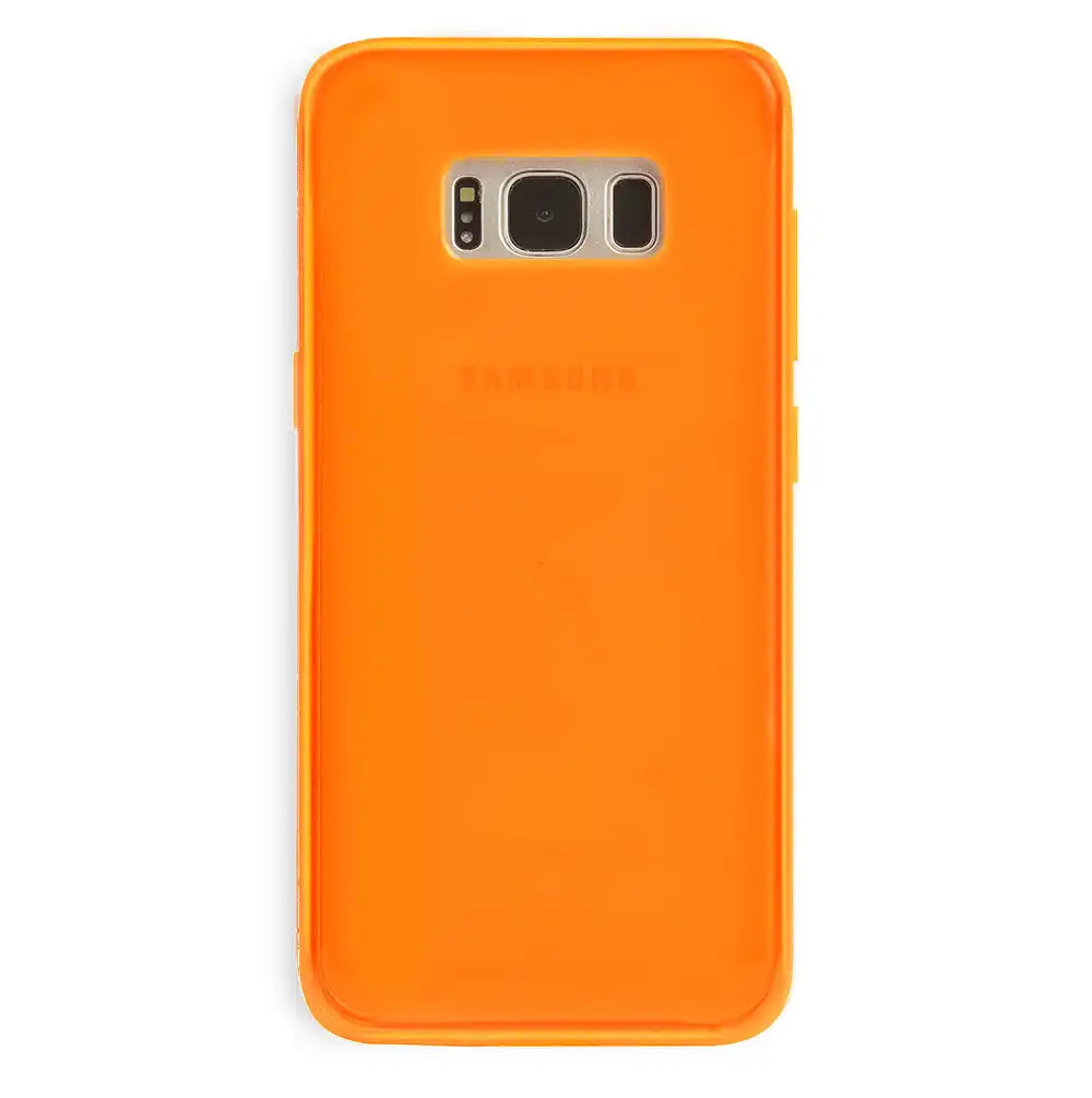 Neon Orange Clear Samsung Case