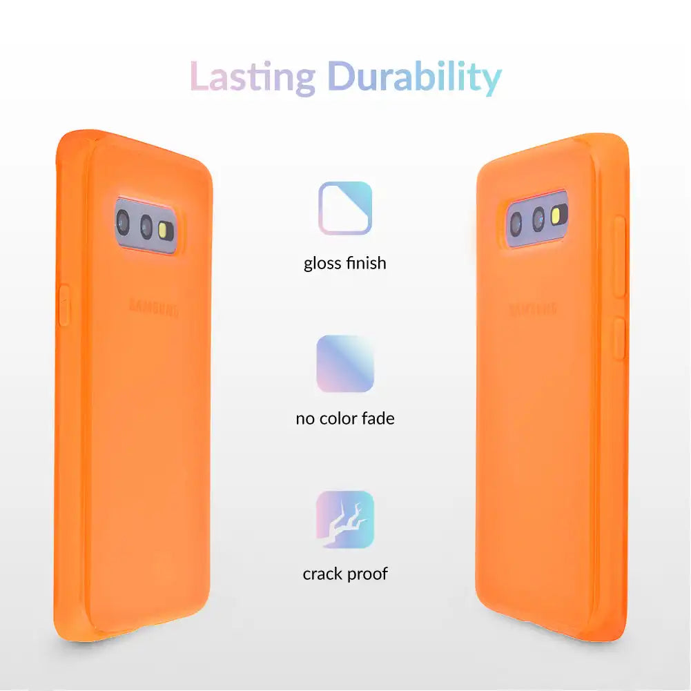 Neon Orange Clear Samsung Case