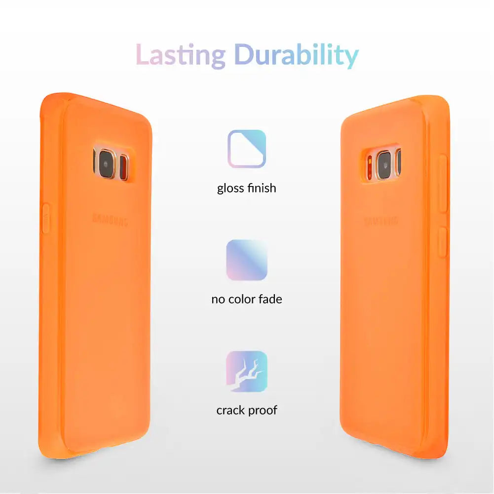 Neon Orange Clear Samsung Case