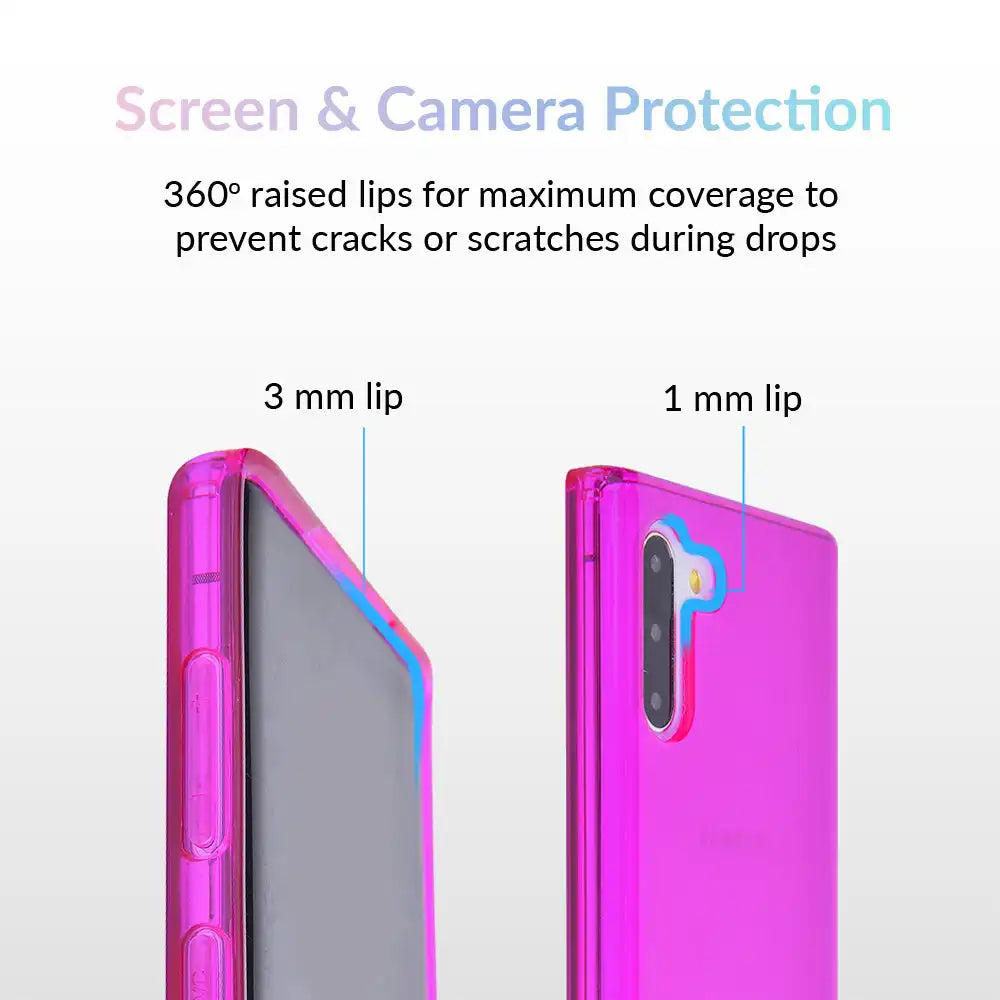 Neon Purple Clear Samsung Case