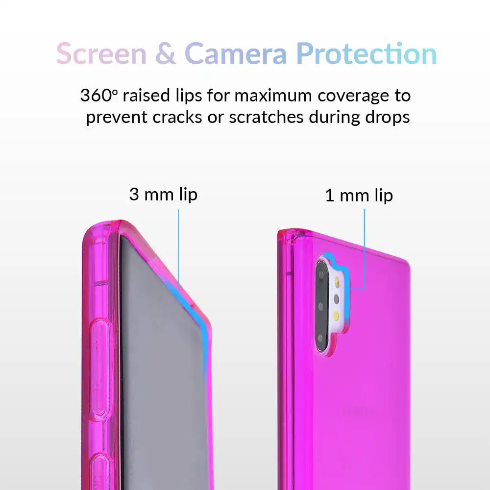 Neon Purple Clear Samsung Case