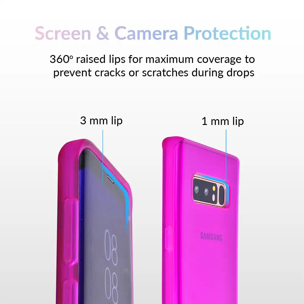 Neon Purple Clear Samsung Case