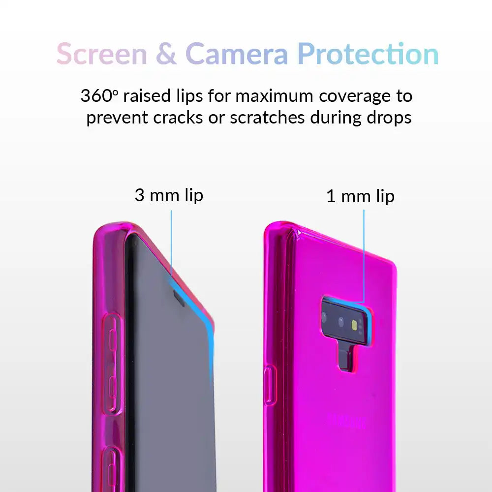 Neon Purple Clear Samsung Case