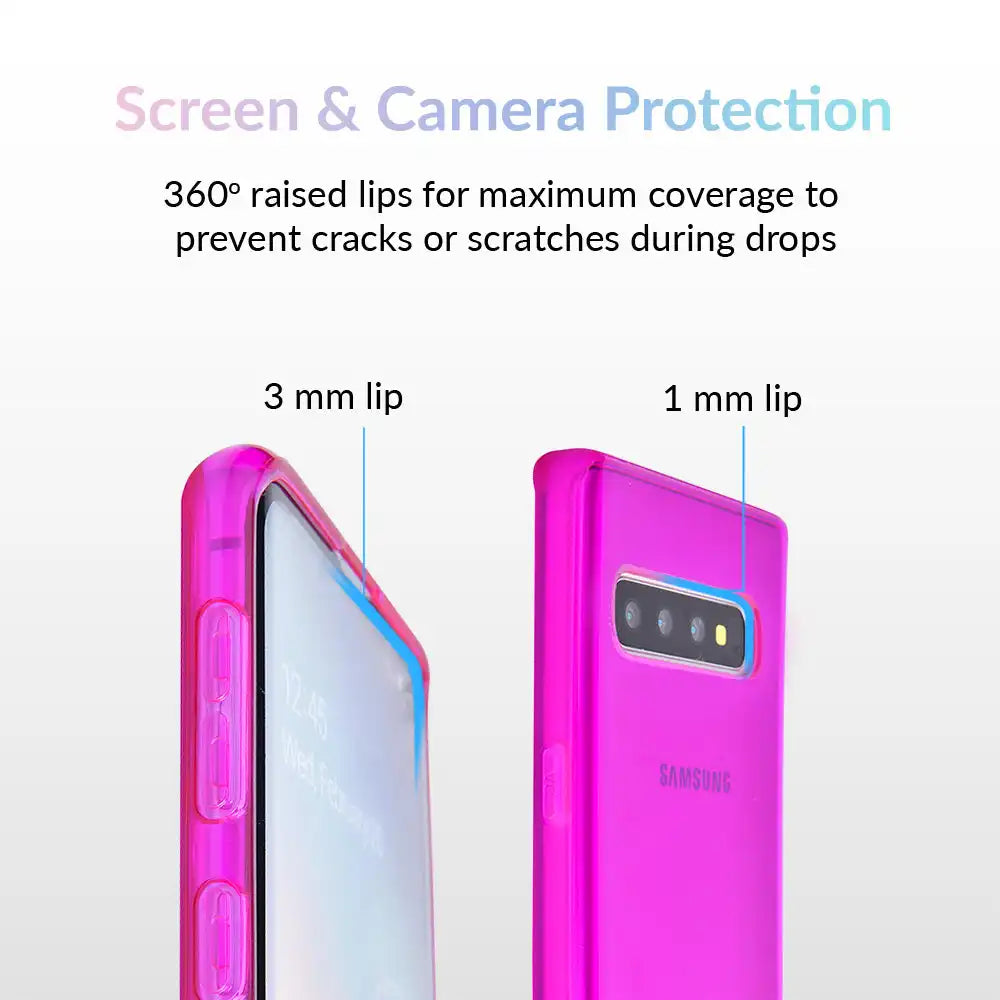 Neon Purple Clear Samsung Case