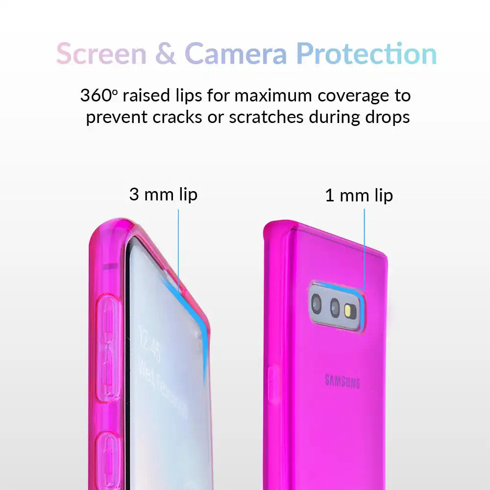 Neon Purple Clear Samsung Case