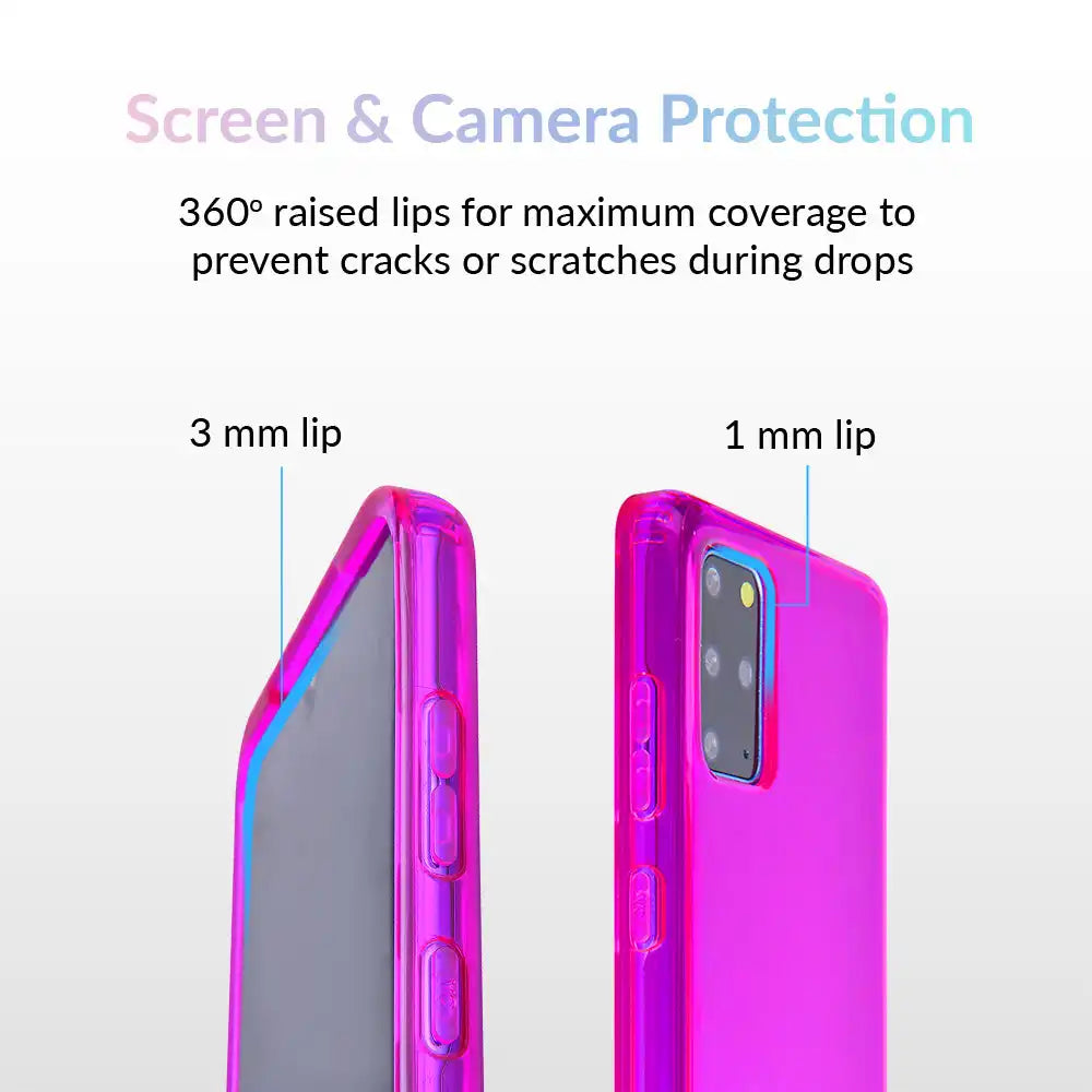 Neon Purple Clear Samsung Case