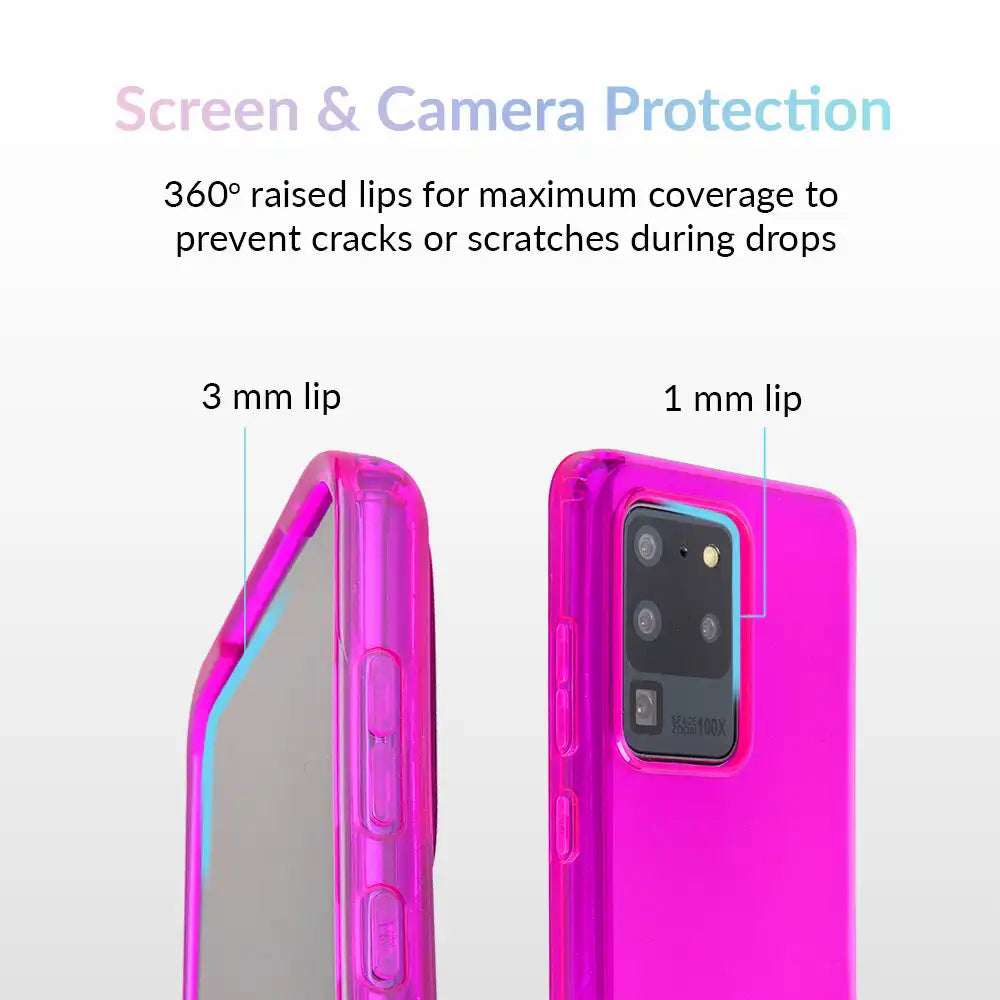 Neon Purple Clear Samsung Case