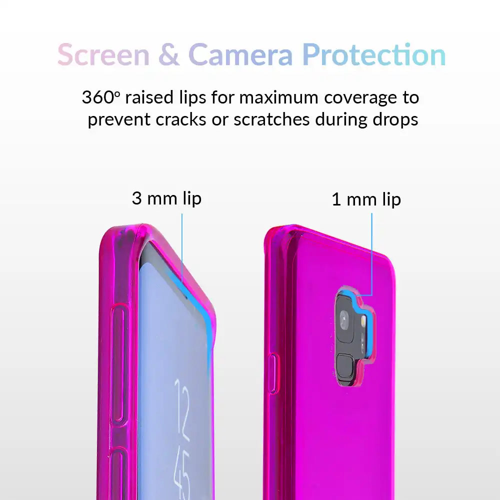 Neon Purple Clear Samsung Case