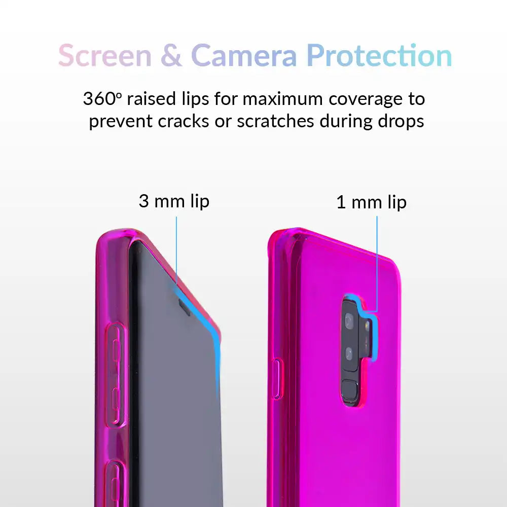 Neon Purple Clear Samsung Case