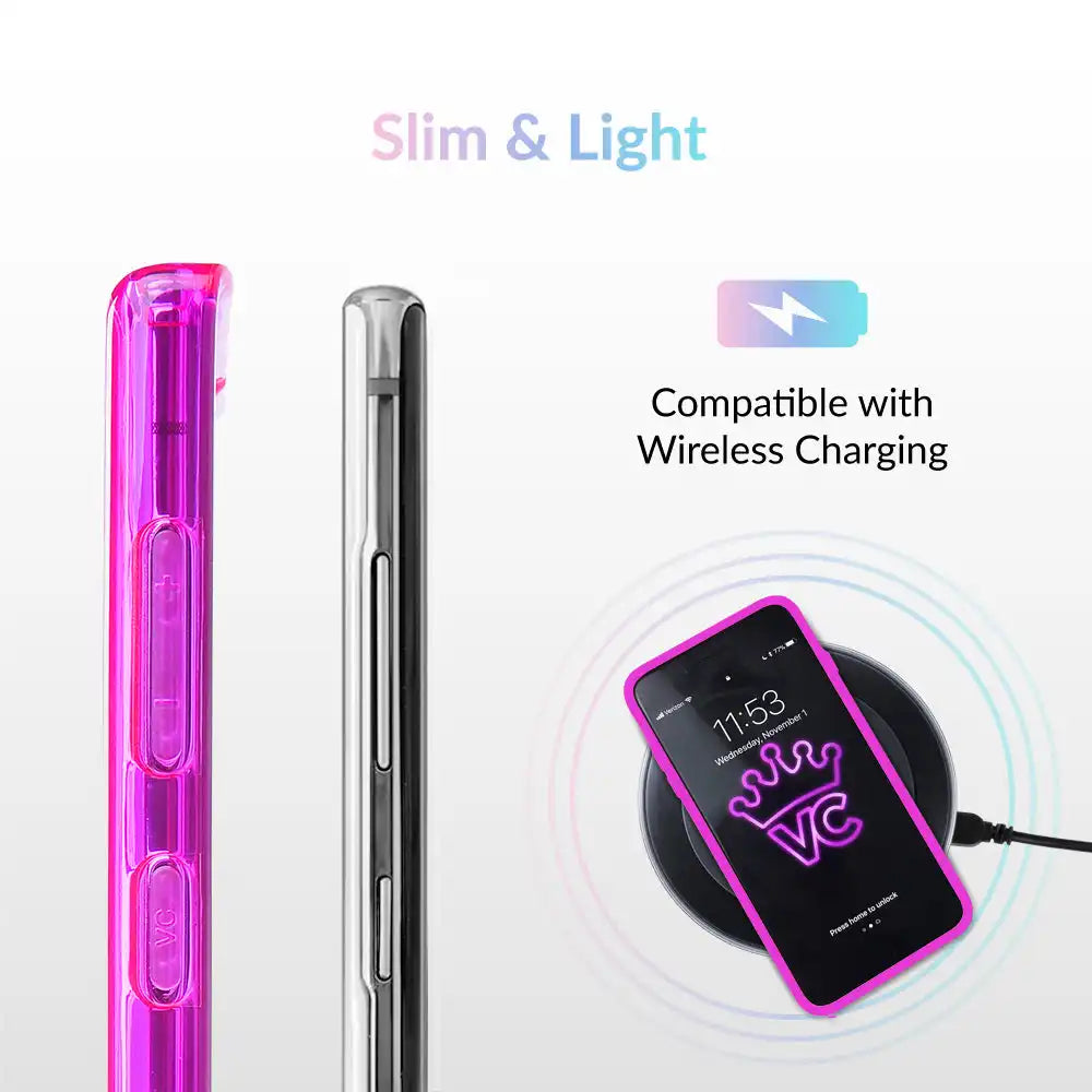 Neon Purple Clear Samsung Case