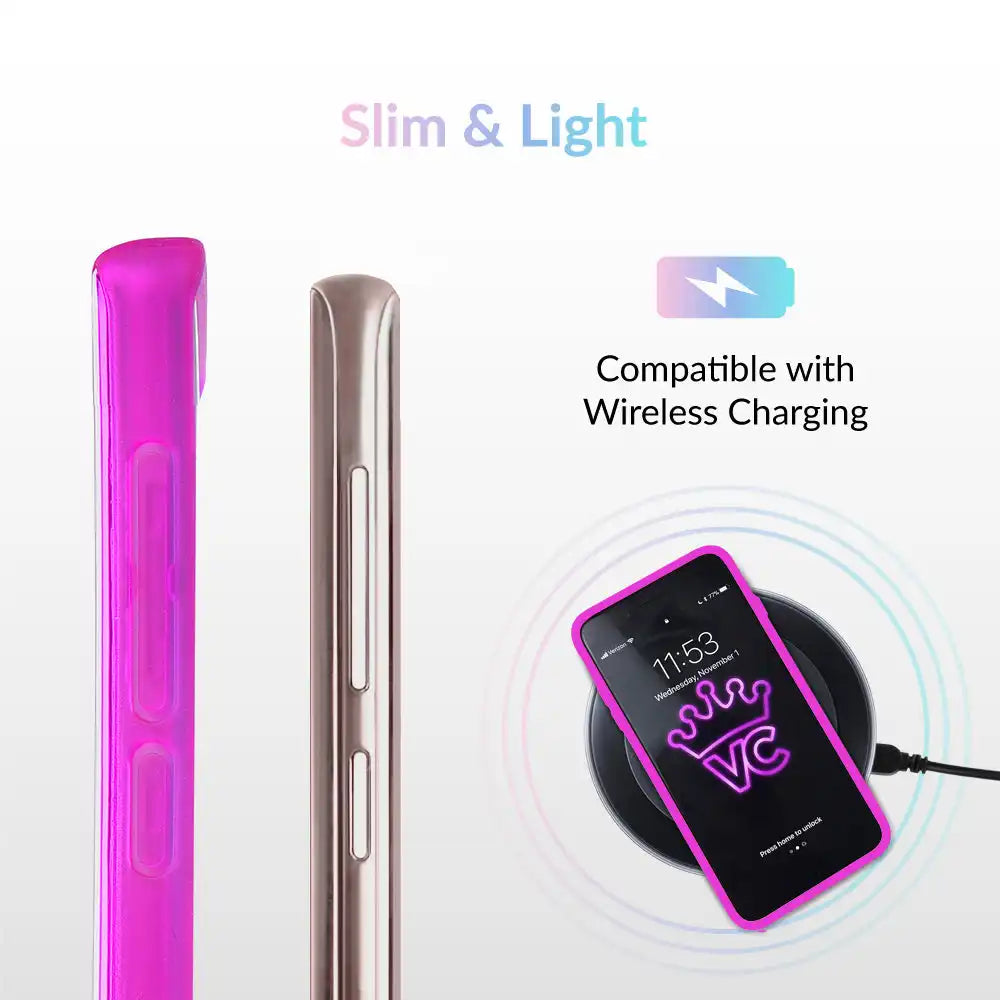 Neon Purple Clear Samsung Case