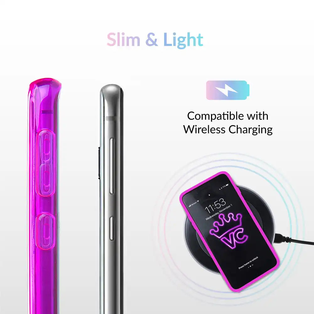 Neon Purple Clear Samsung Case