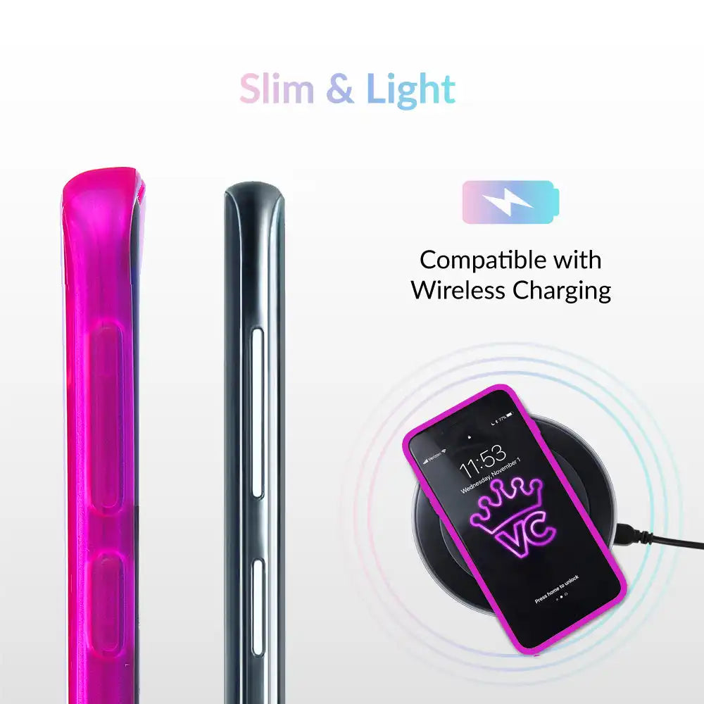 Neon Purple Clear Samsung Case