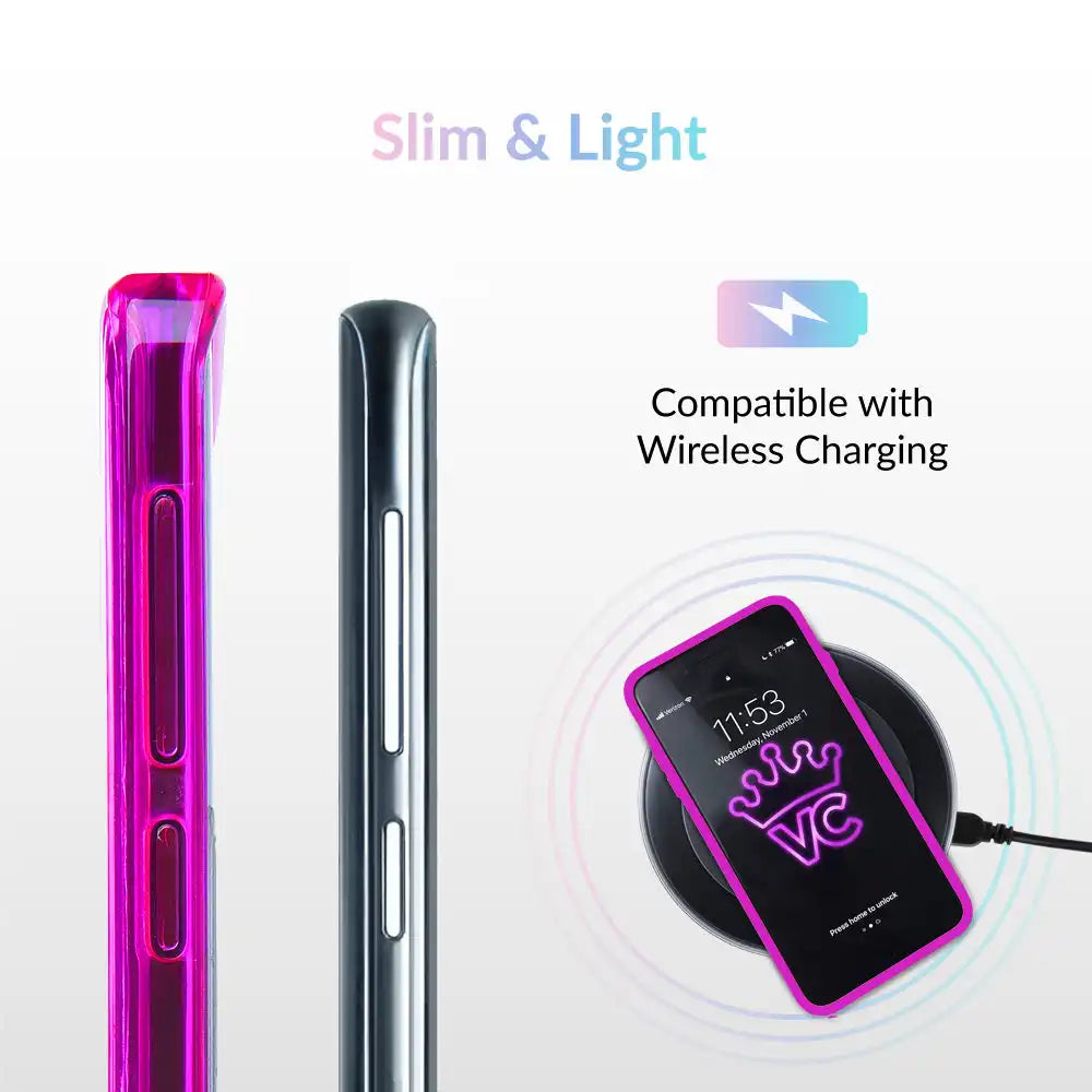 Neon Purple Clear Samsung Case