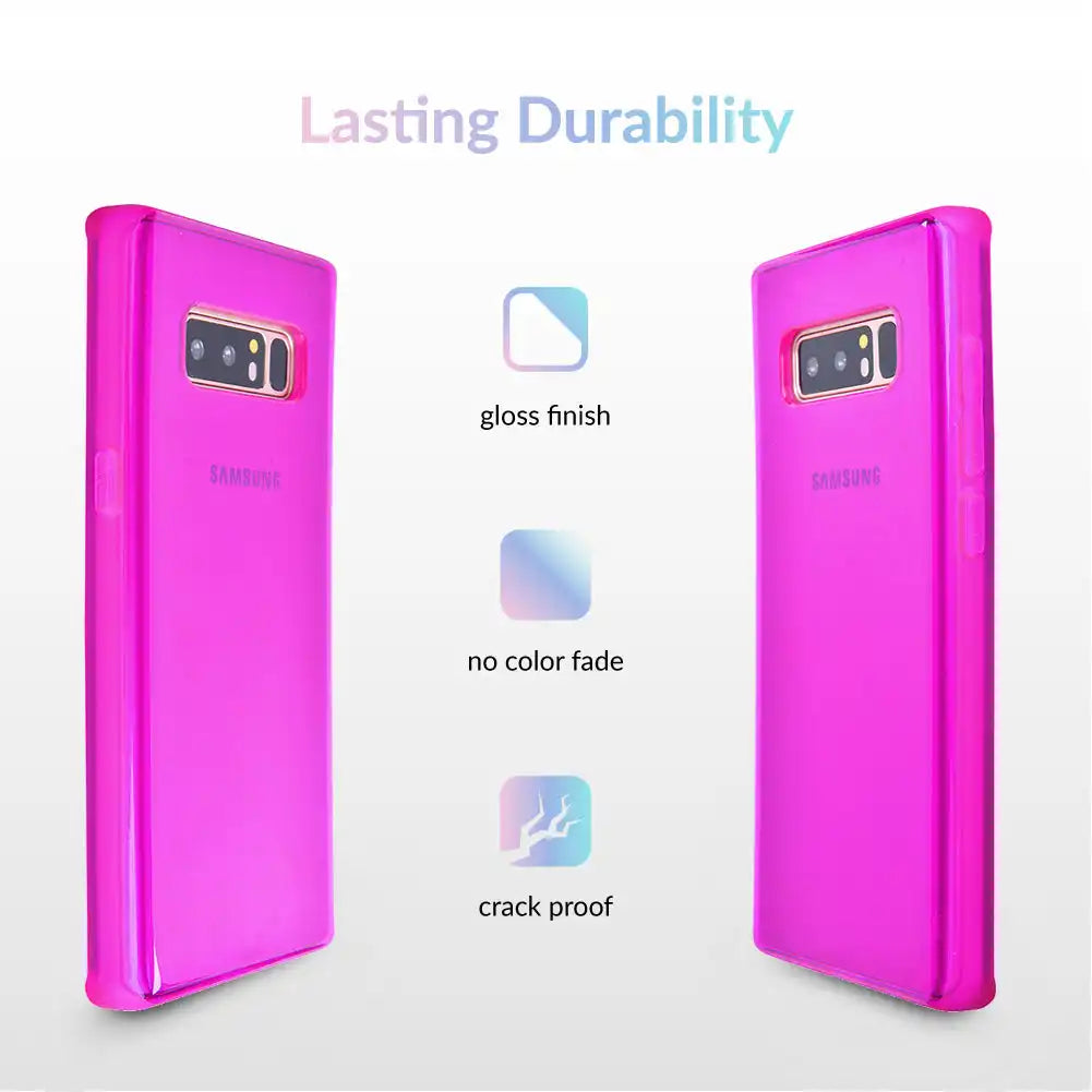 Neon Purple Clear Samsung Case
