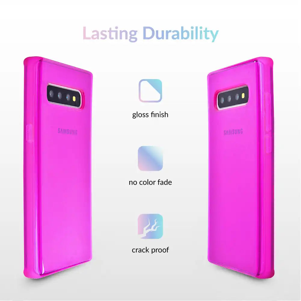 Neon Purple Clear Samsung Case