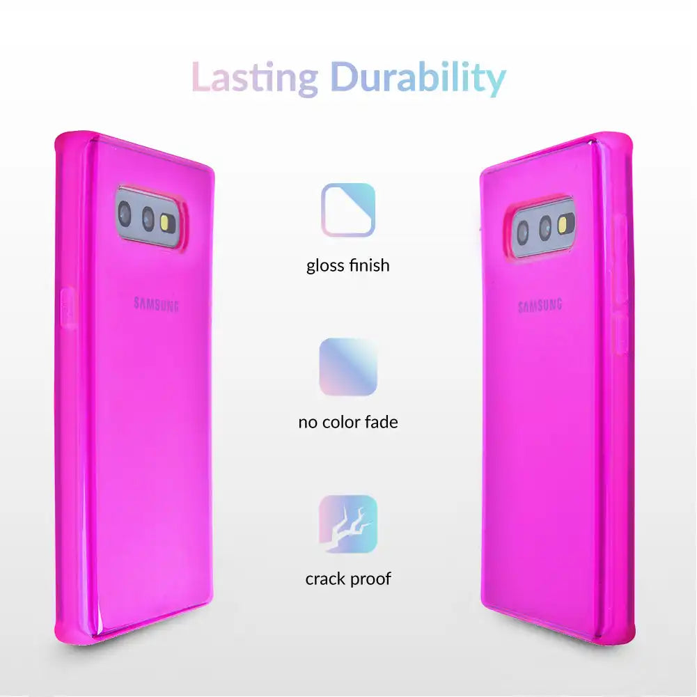 Neon Purple Clear Samsung Case