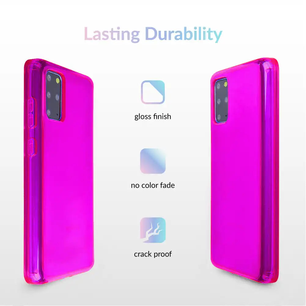 Neon Purple Clear Samsung Case