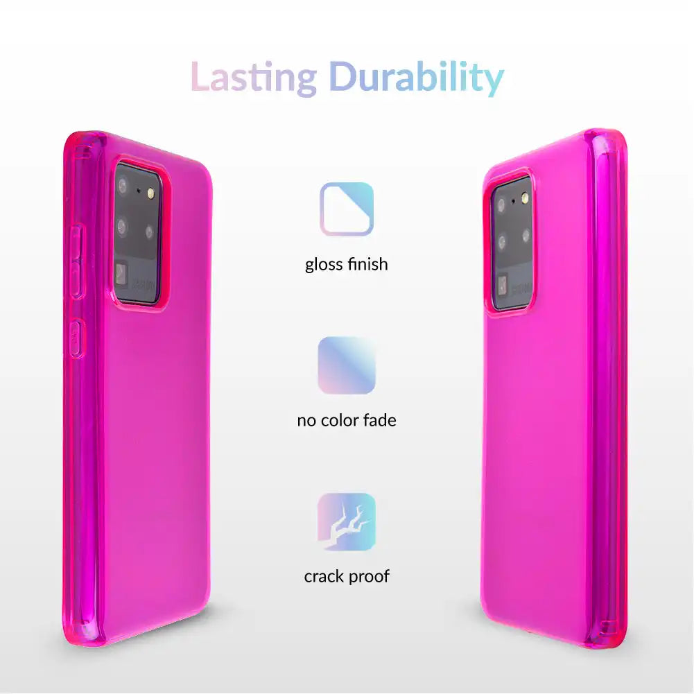 Neon Purple Clear Samsung Case