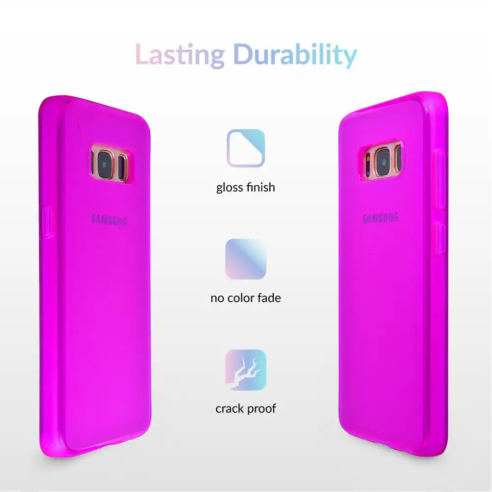 Neon Purple Clear Samsung Case