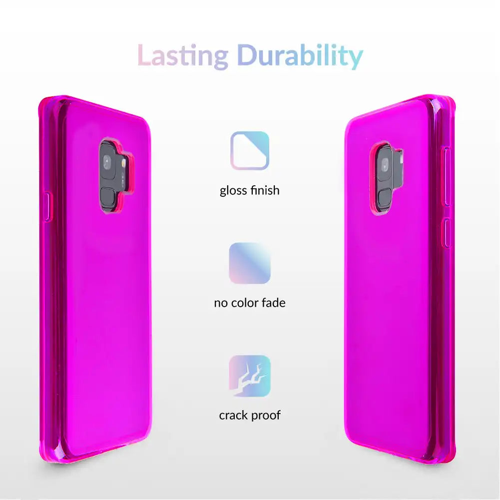 Neon Purple Clear Samsung Case