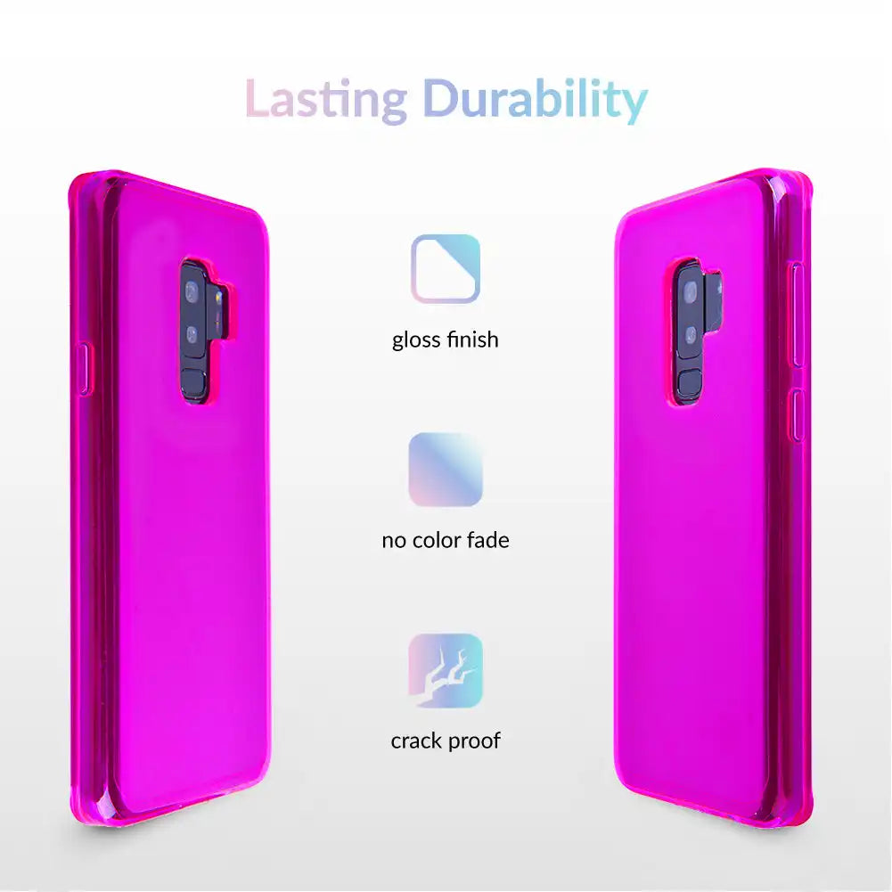 Neon Purple Clear Samsung Case