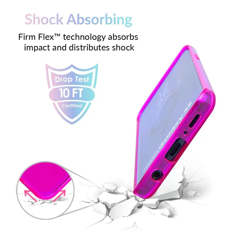 Neon Purple Clear Samsung Case