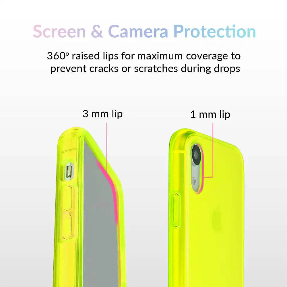 Neon Yellow Clear iPhone Case