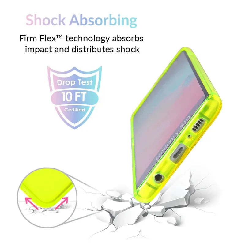 Neon Yellow Clear Samsung Case