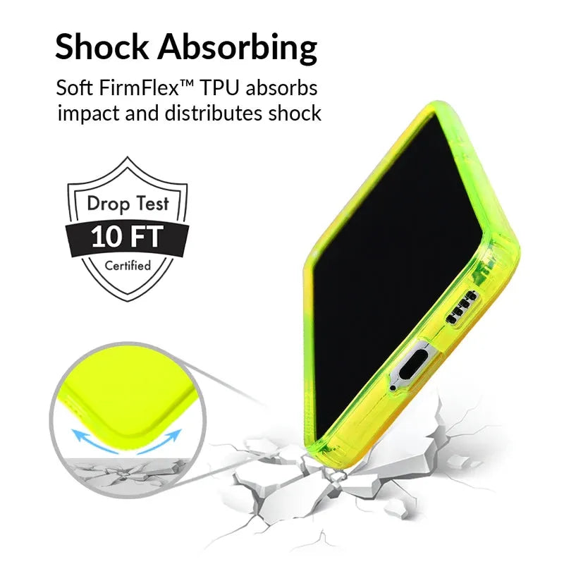 Neon Yellow Clear Samsung Case