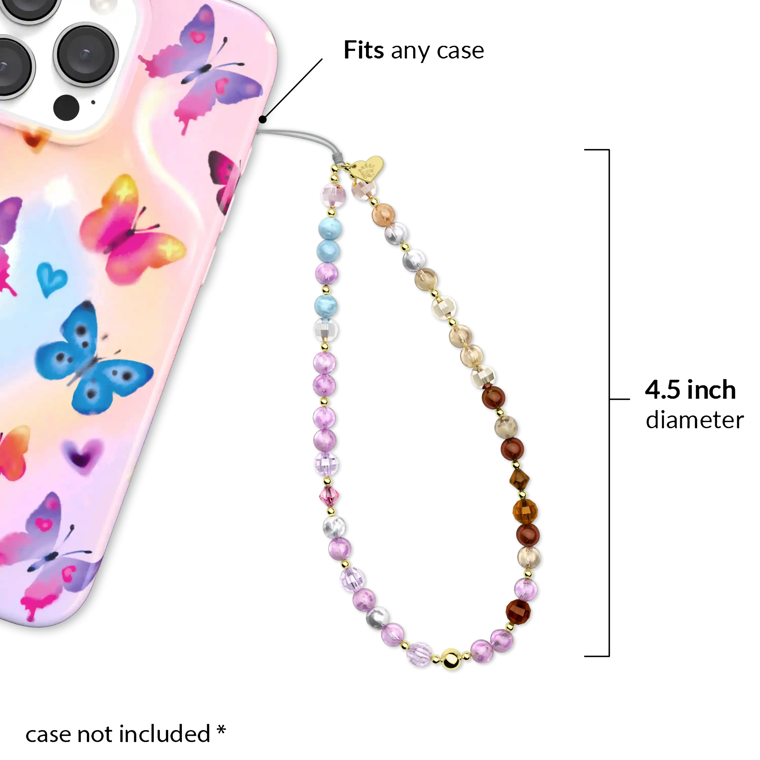 Ombre Gemstone Phone Charm